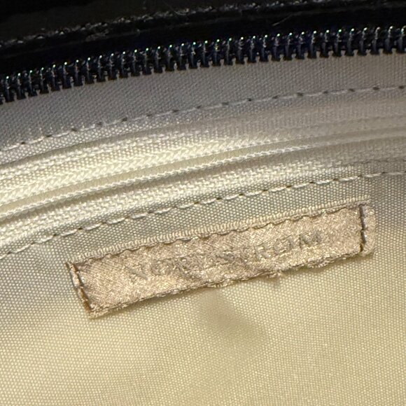 Vintage Nordstrom Cosmetic Bags Vinyl Black 70's Floral Set Lot - Picture 8 of 11